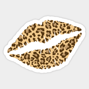 Leopard Print Lips Sticker